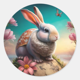 Påskharns kuvertförsegling runt klistermärke