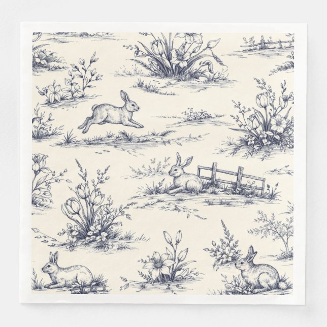 Påskharstallrikar Pappersservett (Framsida)