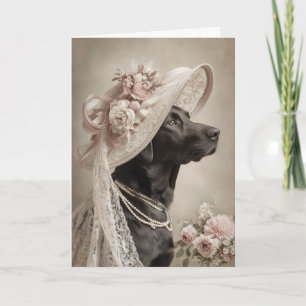 Påskhatt Svart Labrador Kort