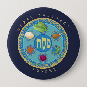 Påskhögtiden pläterar Kosher Pesach Knapp