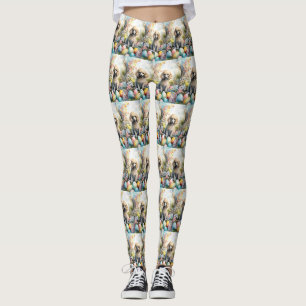 Påskhund med påskägg semester leggings