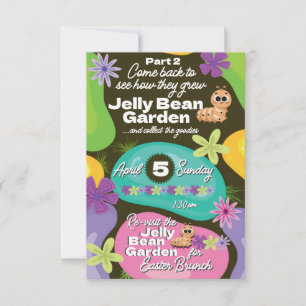 Påskinbjudan Jelly Bean Trädgårdsfest Del 2 Inbjudningar