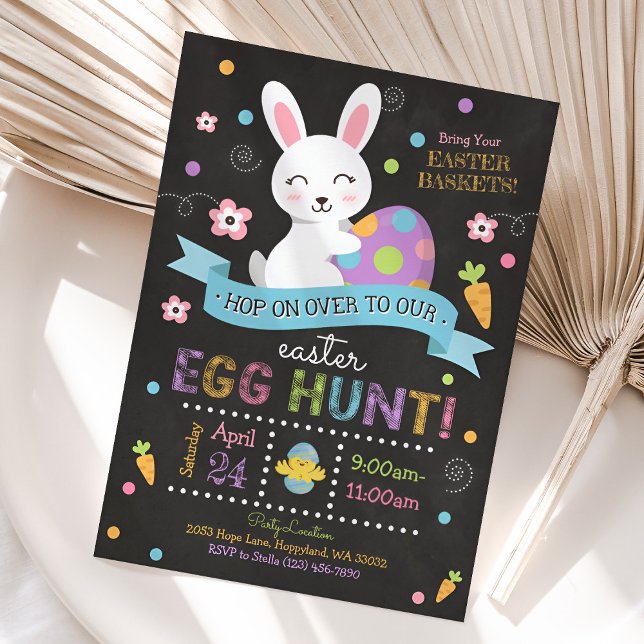 Påskinbjudan, Påskäggsjakt Party Inbjudningar (Easter Egg Hunt Invitation)