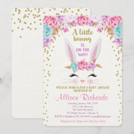 Påskkanin baby shower inbjudan flicka