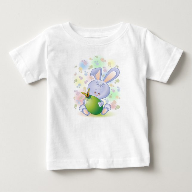 Påskkaninägget och blommar ungeT-tröja Tee (Framsida)