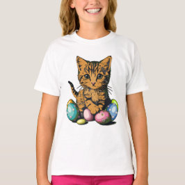 Påskkatt Calico eller Tabby Orange Kitty T Shirt