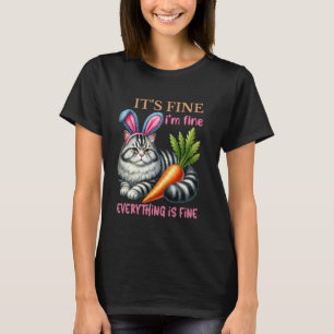 Påskkatt Kanin Det är bra Jag mår bra Allt är bra T Shirt