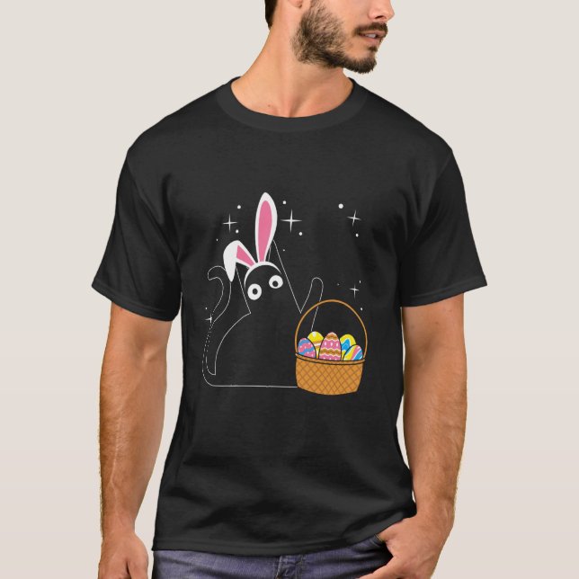 Påskkatt Kaninöron T Shirt (Framsida)