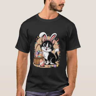 Påskkatt med kaninöron Söt vårkatt T Shirt