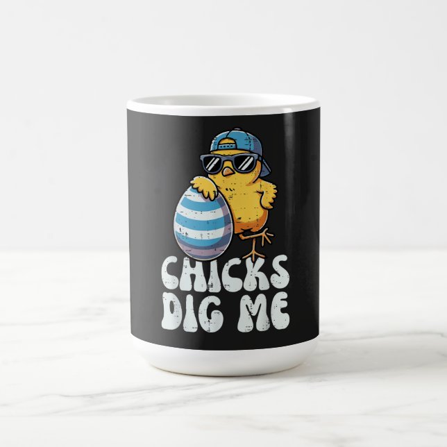 Påskkillingar tycker jag är söt ägg kaffemugg (Center)