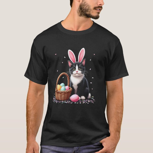 Påskkorg för katt t shirt (Framsida)