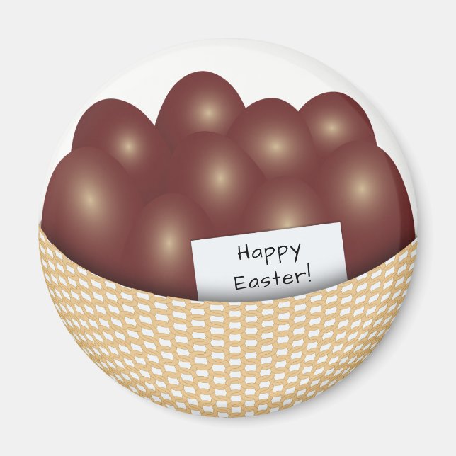 Påskkorg med chokladägg Magnet (Framsidan)