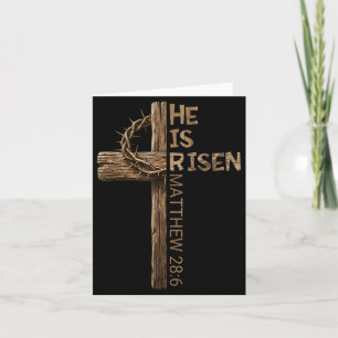 Påskkors Uppstånden Jesus Kristna Män Kvinnor Barn Kort