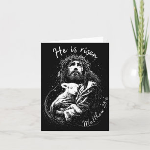 Påskkors Uppstånden Jesus Kristna Män Kvinnor Barn Kort