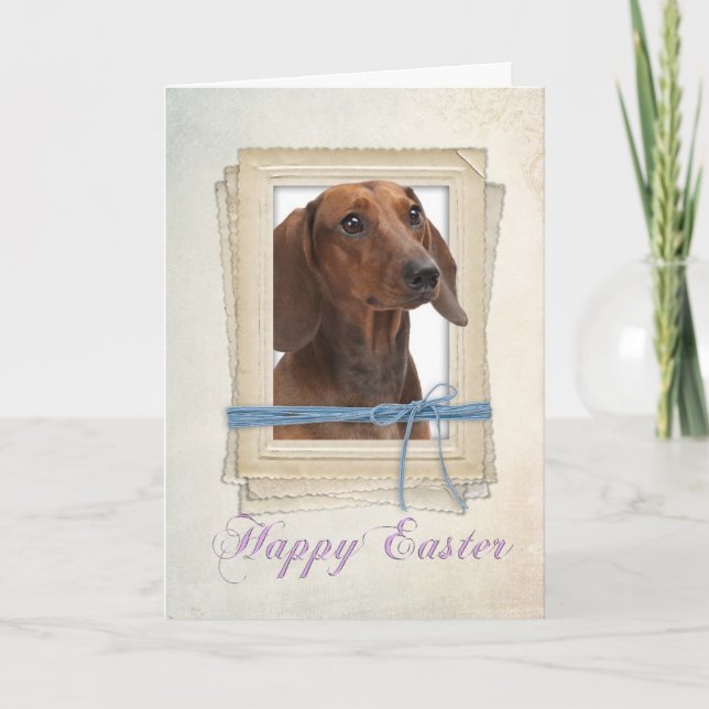 Påskkort för Dachshund Helgkort (Framsida)