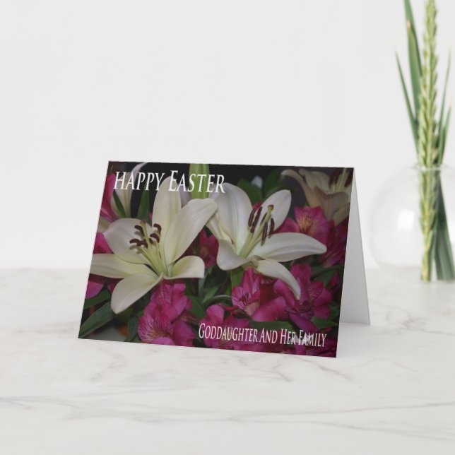 Påskkort för Goddaughter och familj Helgkort (Framsida)