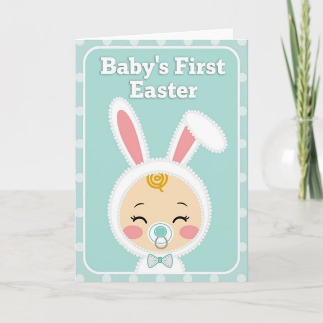 Påskkort för Polka Dot Baby Kort (Framsida)