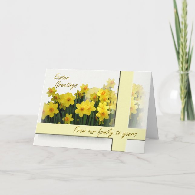 Påskkort - från vår familj till din helgkort (Framsida)