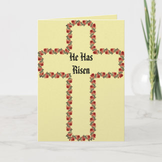 Påskkort med blommors kors kort