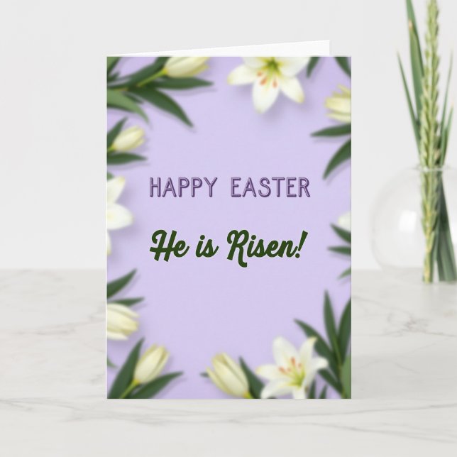 Påskkort med blommotiv kort (Framsida)