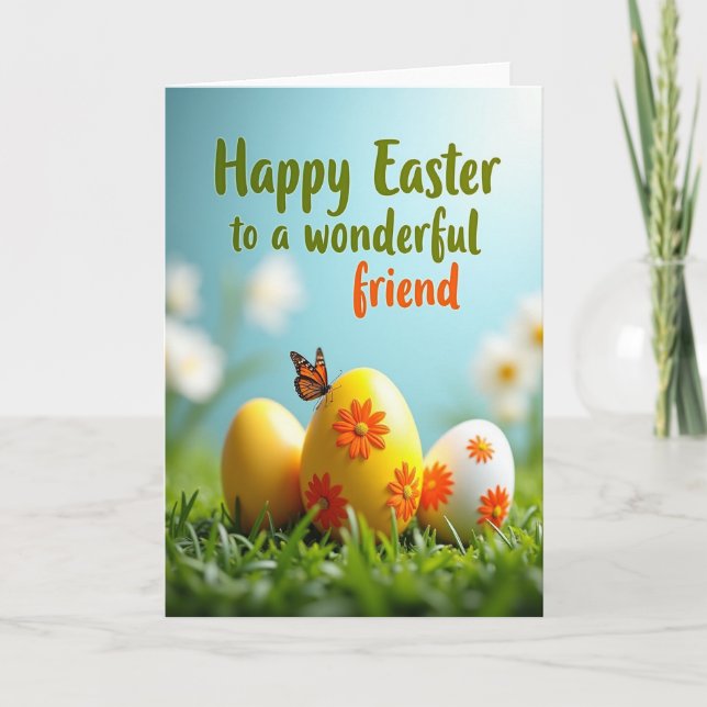 Påskkort med Blossom Egg Springtime Card Kort (Framsida)