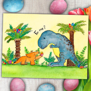 Påskkort med dinosaurier av Nicole Janes Helg Vykort