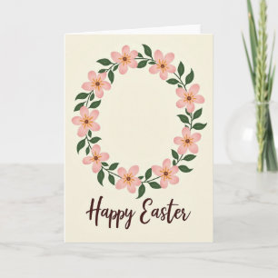 Påskkort med falskt guld och blommor kort