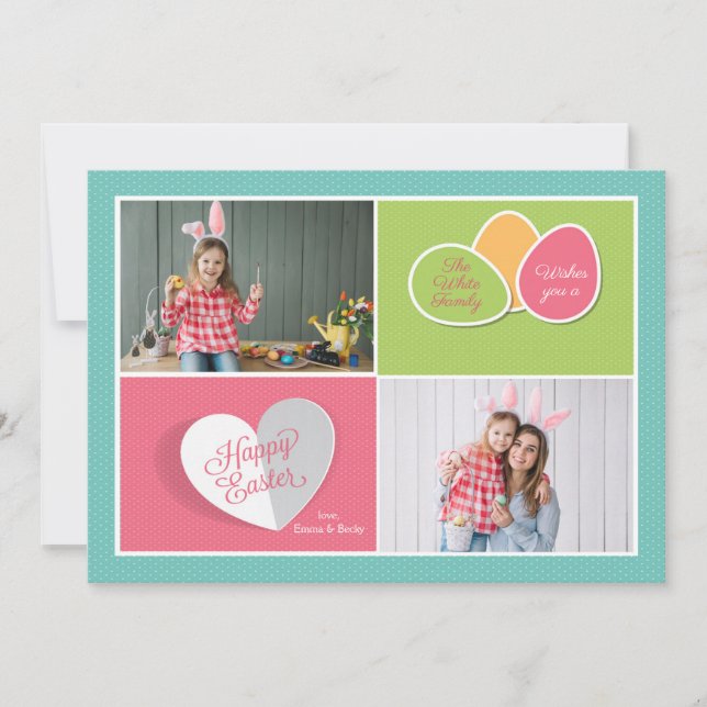 Påskkort med foto kort (Framsida)