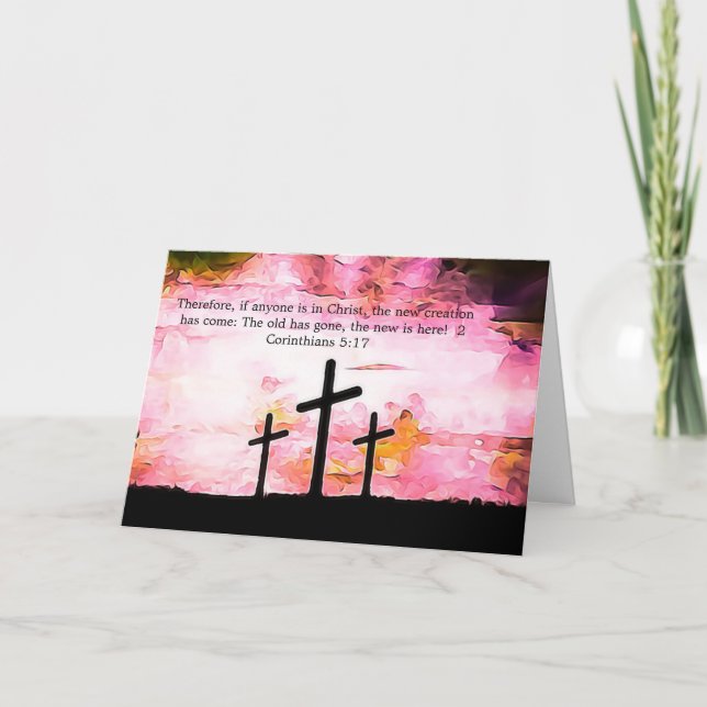 Påskkort med religiöst tema kort (Framsida)