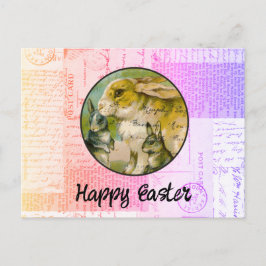 Påskkort med vintage kaniner vykort