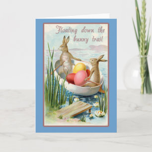 Påskkort med vintageillustrationen helgkort