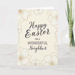 Påskkort till grannen med blommotiv kort