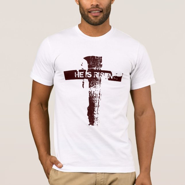 Påskkristenkor ÄR HAN UPPSTIGEN Tee Shirt (Framsida)
