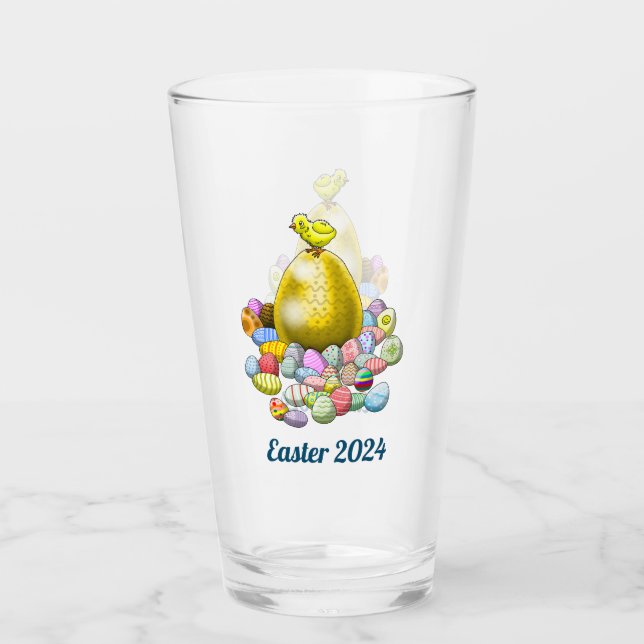 Påskkyckling & Ägg Glaskopp (Framsida)