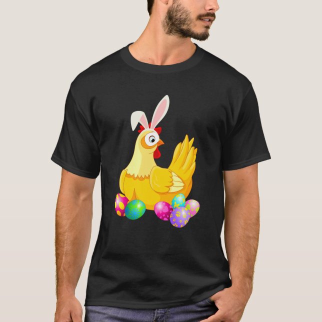 Påskkyckling Påsk Påskkyckling Påskbonde T Shirt (Framsida)