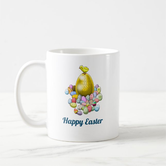 Påskkylingens äggsökning kaffemugg (Vänster)