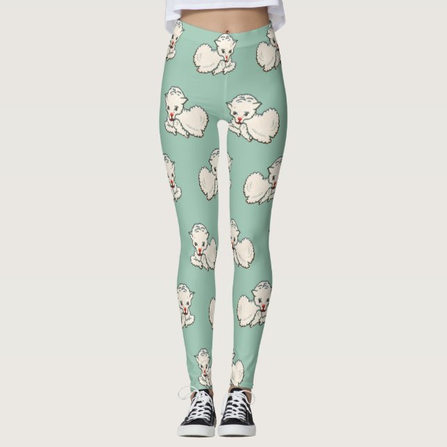 Påsklamm, Baby gårdsdjur, Vintage religion Leggings (Framsida)