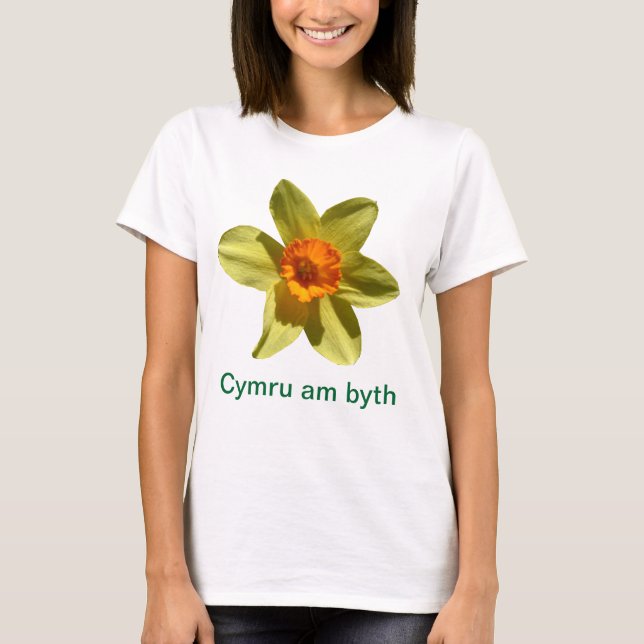 Påsklilja Cymru förmiddagbyth Tee Shirt (Framsida)