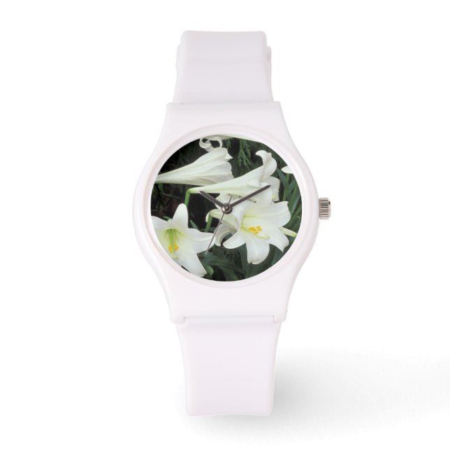 Påsklilja (Lilium regale) Armbandsur (Framsida)