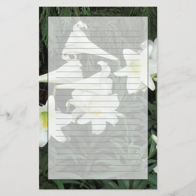 Påsklilja (Lilium regale) Brevpapper (Framsida)
