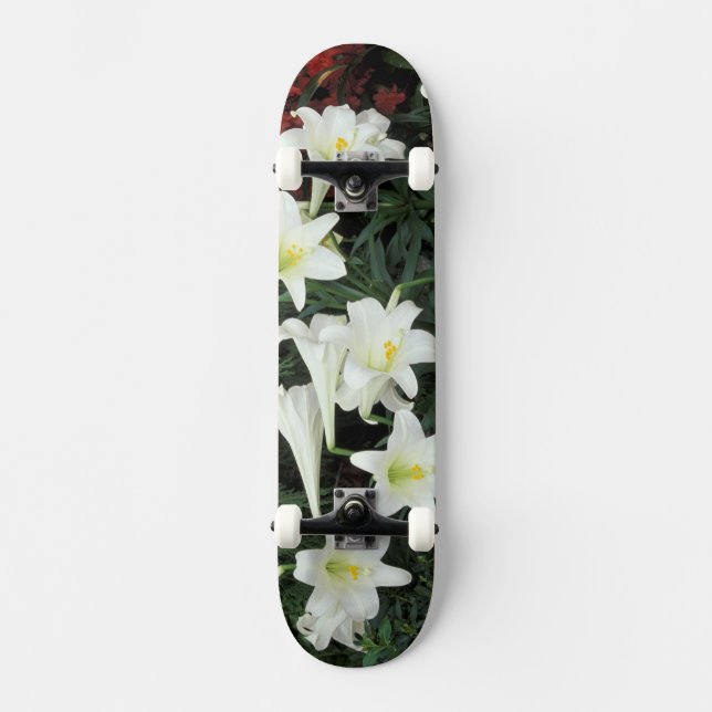 Påsklilja (Lilium regale) Skateboard Bräda 21,5 Cm (Framsida)