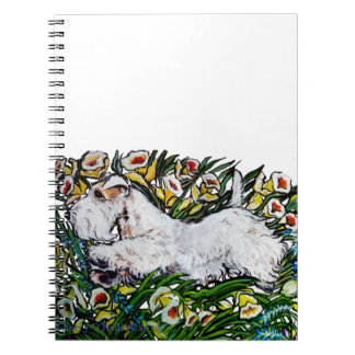 Påskliljar för Sealyham Terrier Anteckningsbok Med Spiral