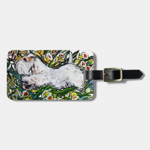 Påskliljar för Sealyham Terrier Bagagebricka