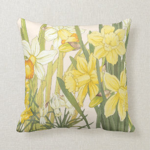 Påskliljar och Jonquils Springtime kudder Kudde