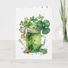 Påskliljebukett till St. Patricks dag Kort