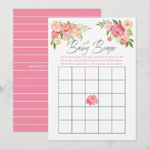 Påskliljor vår baby shower baby bingo inbjudningar