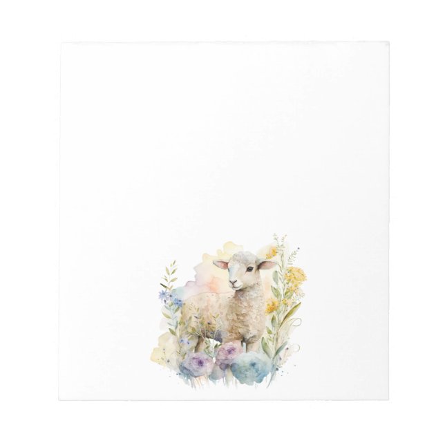 Påsklmm religiös kristen akvarell blommor anteckningsblock (Framsida)