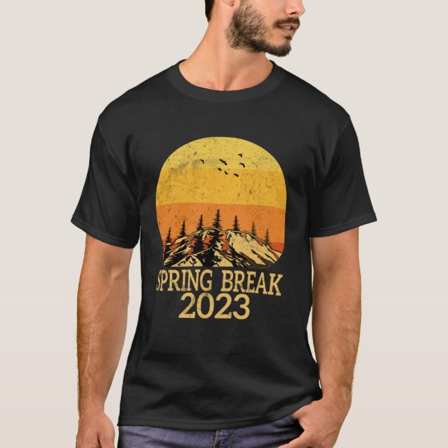 Påsklov 2023-familjen Påsklov Sunset Mount T Shirt (Framsida)