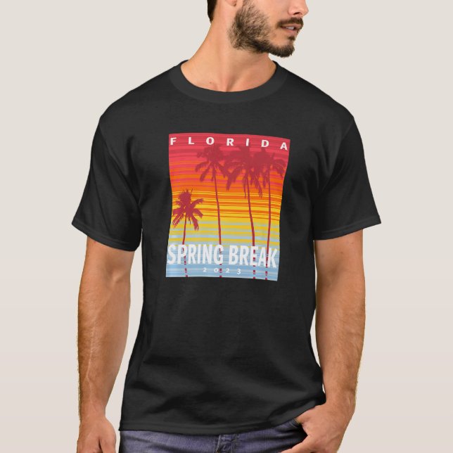Påsklov 2023 Florida Handflatan Träd Artwork T Shirt (Framsida)