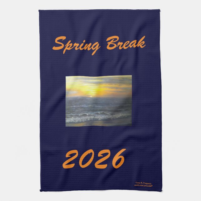 "PÅSKLOV 2026 OCEAN SUNSET KITCHEN TOWEL" KÖKSHANDDUK (Vertikal)